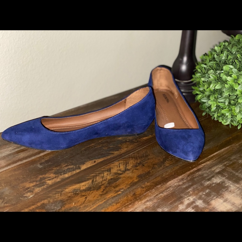 Royal blue flats.